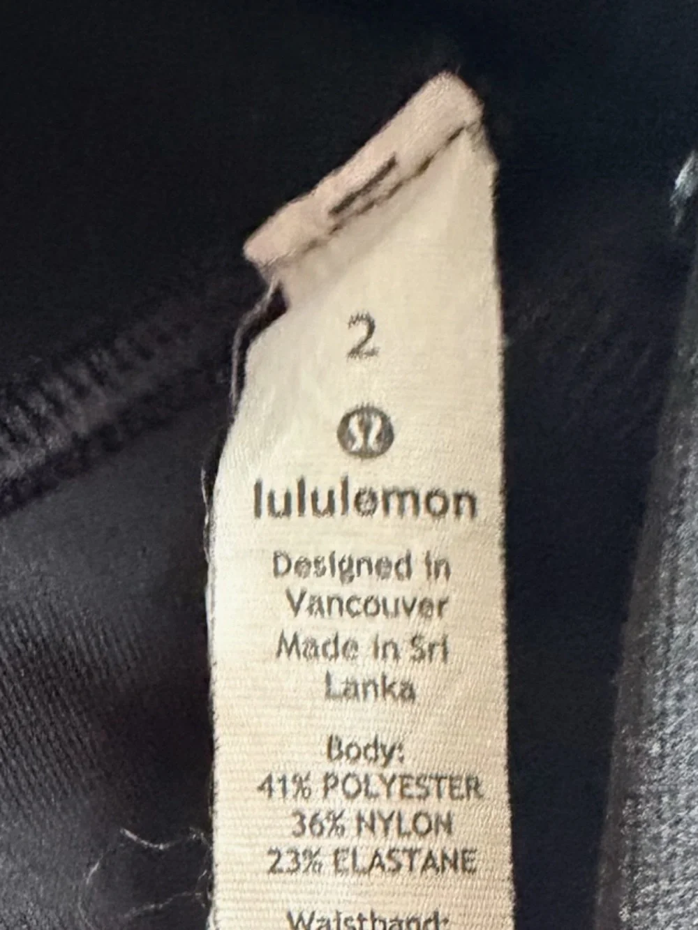 LULULEMON MAPPED OUT HIGH RISE TIGHT 28” | BLACK | Size 20 - Picture 8 of 8